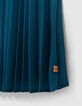 Girls’ green pleated dress-5