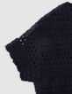 Pull marine tricot fantaisie ajouré fille-6