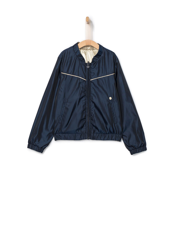 Bomber reversible navy y dorado niña-6