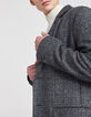 Manteau noir à carreaux Homme-6