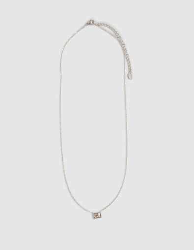 Women’s silver-tone choker with diamante - IKKS