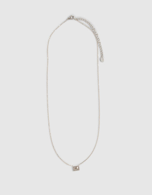 Women’s silver-tone choker with diamante - IKKS