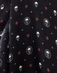 Schwarzer Herrenschal mit Totenkopfprint-2