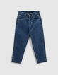 Medium blue mom jeans hoge taille meisjes-1