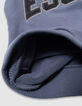 Boys’ blue sweatshirt, corduroy embroidered slogan-8