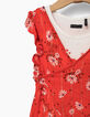 Girls' dark orange and white 2-in-1 vest top-7