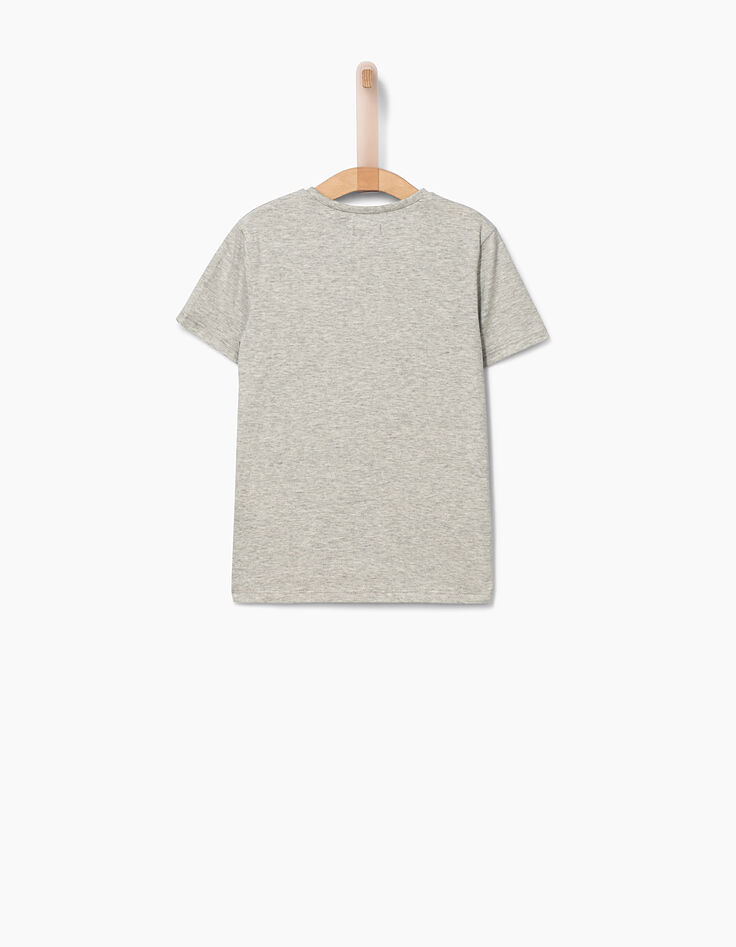 Graues Jungen-T-Shirt mit Basketball -4