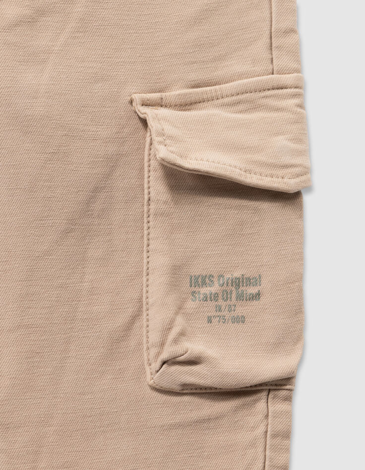 Pantalon droit beige esprit battle garçon-6
