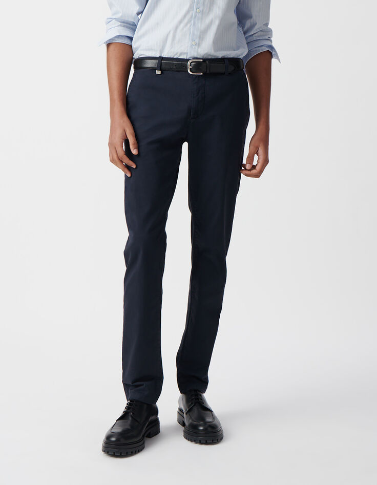 Men’s navy SLIM chinos-3