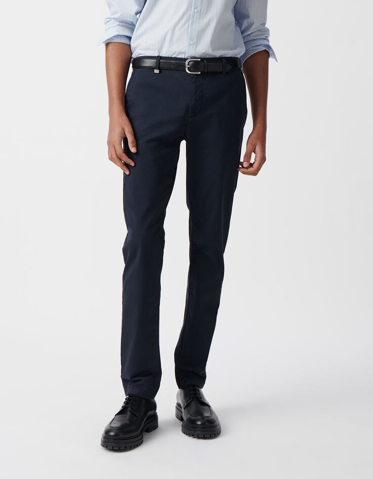 Men’s navy SLIM chinos-3 Men’s navy SLIM chinos-3