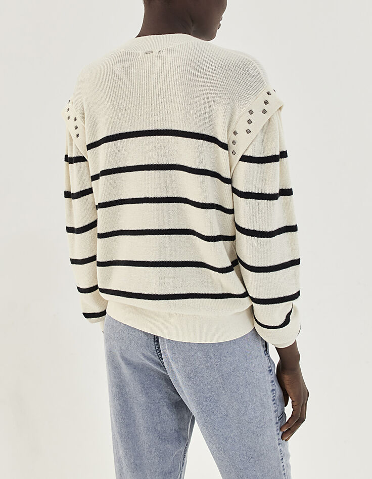 Women’s sailor sweater with studded epaulets-3