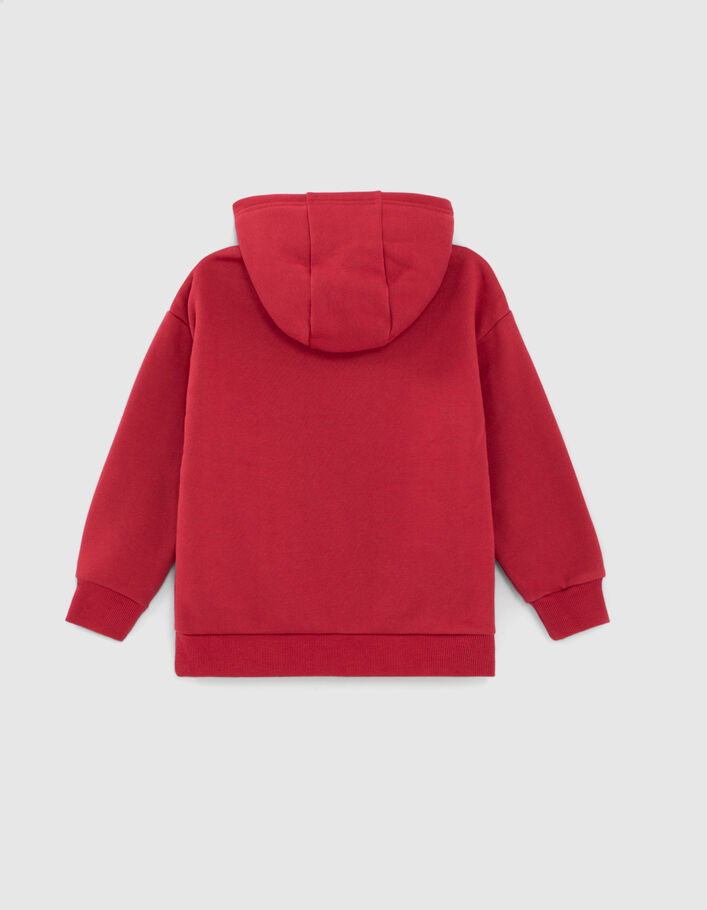 Donkerrode sweater maxi-borduursel jongens-5