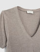 Beiges Damen-T-Shirt-2