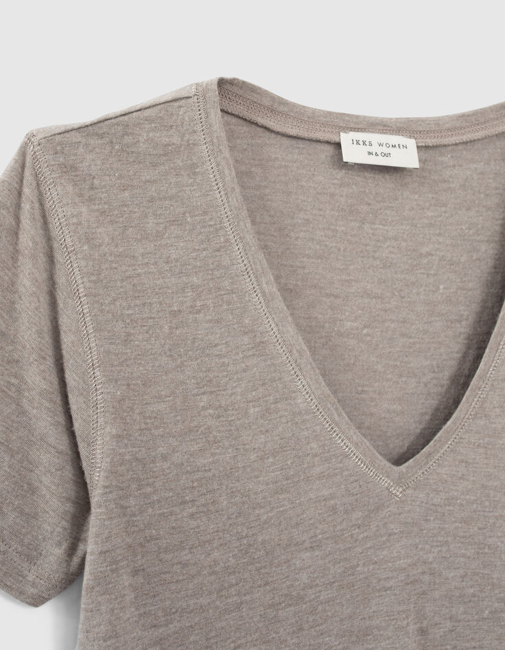 Beiges Damen-T-Shirt-2 Beiges Damen-T-Shirt-2