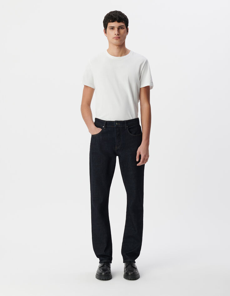 Men’s raw waterless Serge straight jeans-1