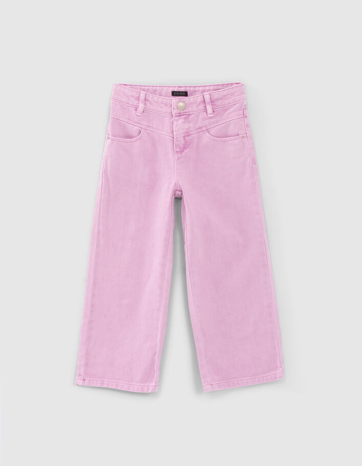 Girls’ violet 7/8 wide jeans - IKKS