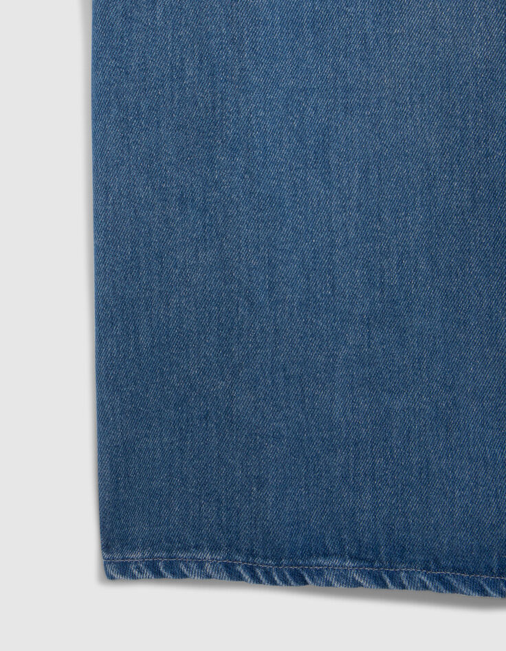 Weites, azurblaues Damenkleid aus Lyocell&reg;-7