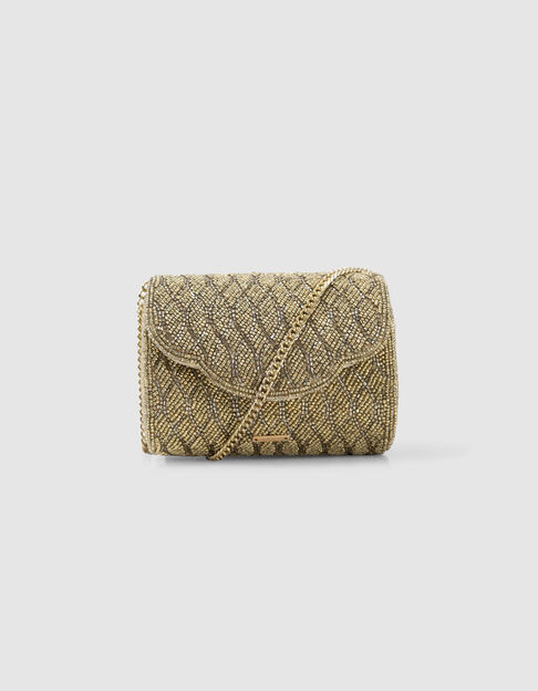 Sac à main doré brodé perles fille - IKKS