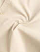Chemise manches courtes beige oversize Femme-7