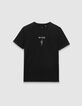 Camiseta manga corta negra mano hombre-6
