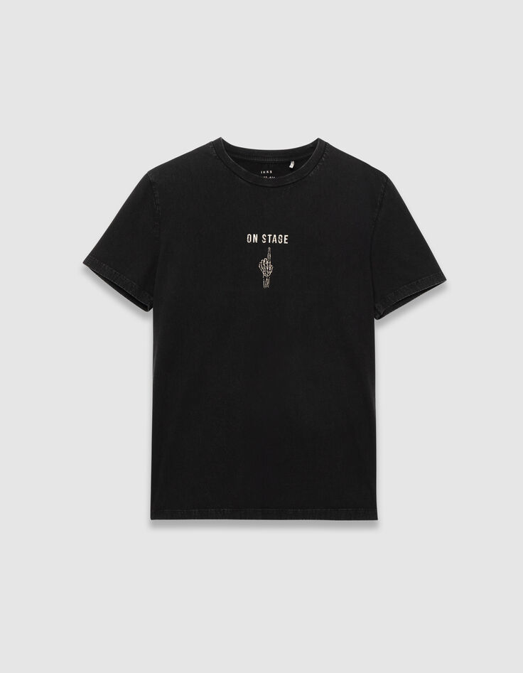 Camiseta manga corta negra mano hombre-6 Camiseta manga corta negra mano hombre-6