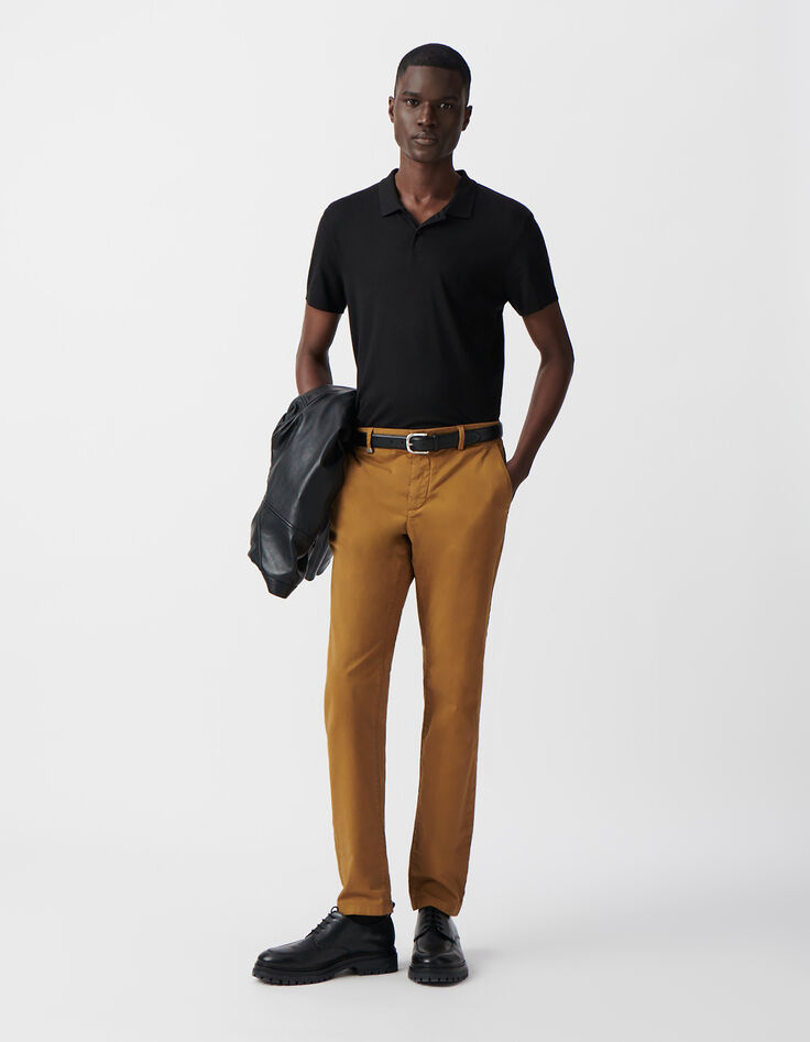 Pantalones CHINOS SLIM azafrán hombre-1