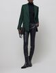 Women's emerald pinstripe suit jacket-1
