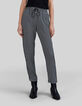 Pantalon noir LENZING&trade; ECOVERO&trade; imprim&eacute; graphique Femme-1