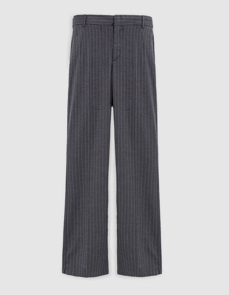 Pantalon de costume gris motif rayures tennis Femme-6