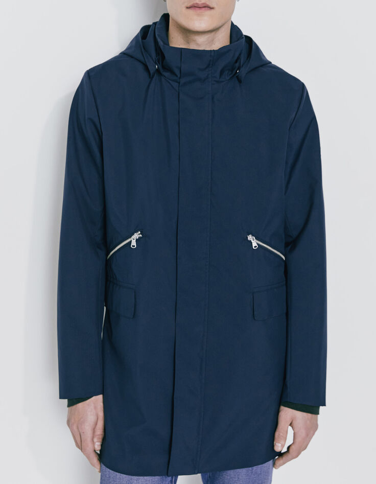 Parka marine à doubles poches Homme-2