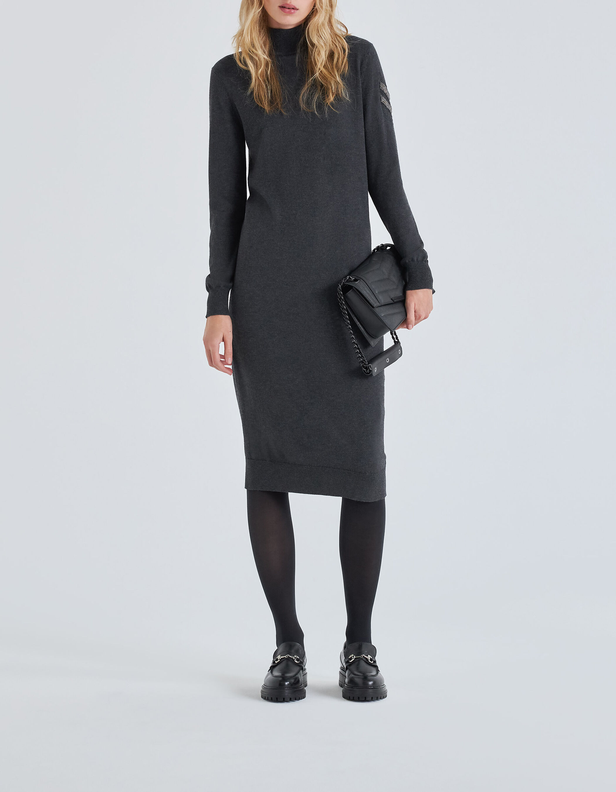 Jersey vestido gris deals
