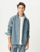Veste en jean bleu esprit worker Homme-1