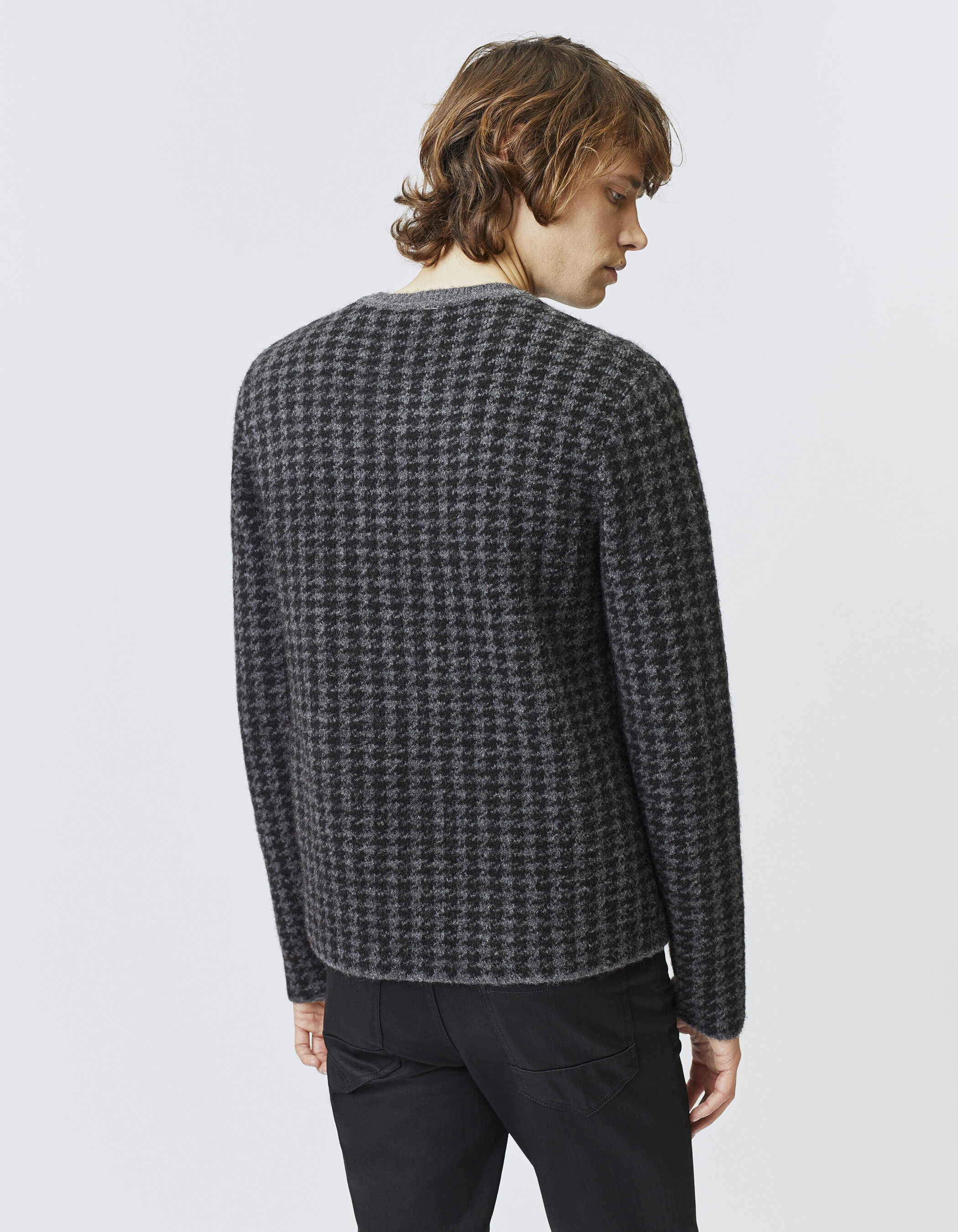 Mens houndstooth sweater clearance