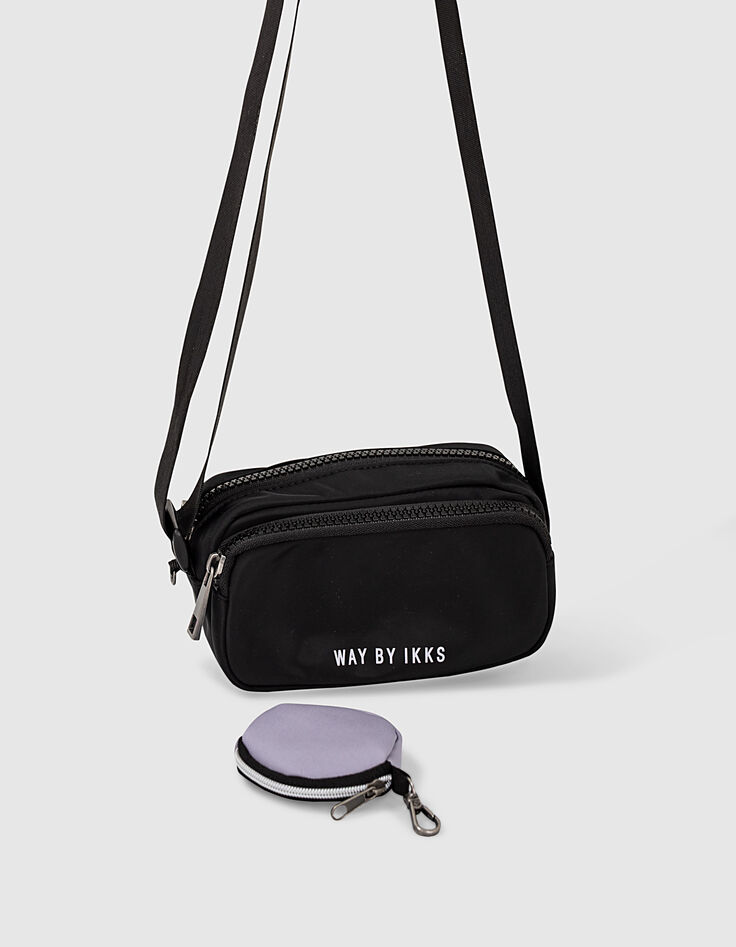Sac banane 2 en 1 noir avec porte-monnaie fille-6