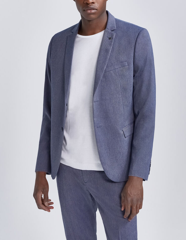 Men’s indigo denim-look suit jacket-1