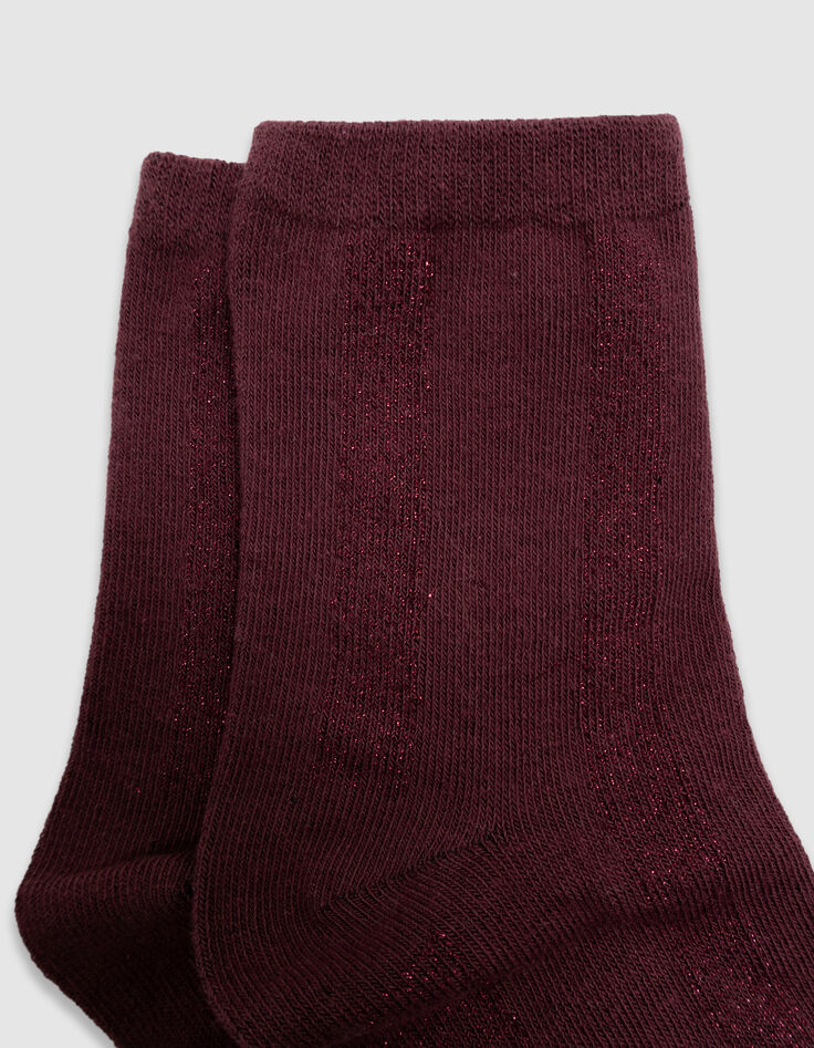 Girls’ black, burgundy and grey socks-6 Girls’ black, burgundy and grey socks-6