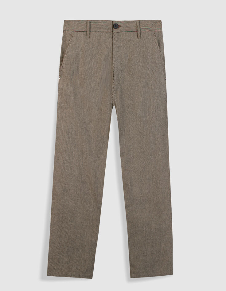 Pantalon battle gris motif rayures Homme-5