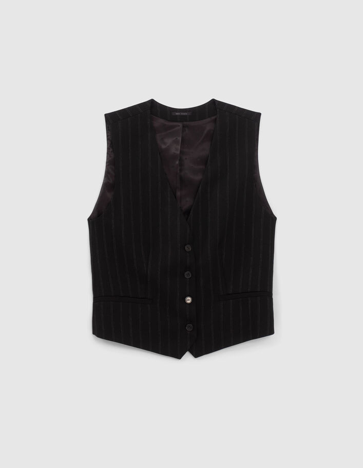 Gilet Costume Ikks Gilet Gilet De Costume Droit à Rayures Ikks Femme