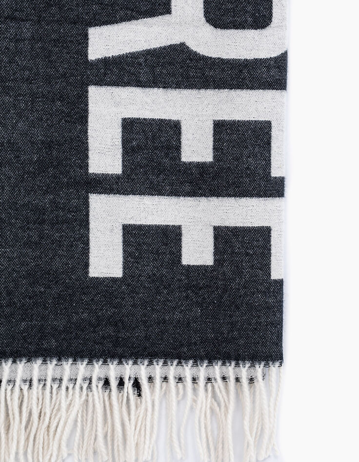 Echarpe marine jacquard imprimé New-York Homme-2 Echarpe marine jacquard imprimé New-York Homme-2