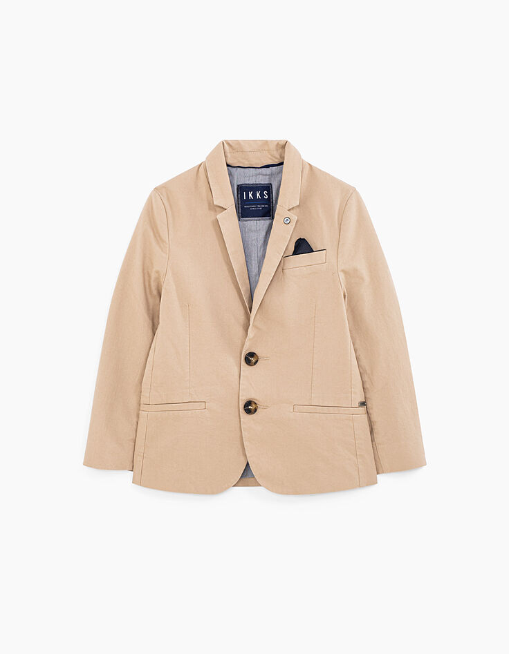 Boys' dark beige suit jacket-2