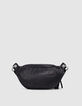 Sac banane 1440 noir cuir matelassé Femme-2