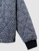 Cárdigan azul marino acolchado leopardo-lazo niña-4