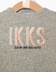 Mittelgrau melierte Baby-Strickjacke-3