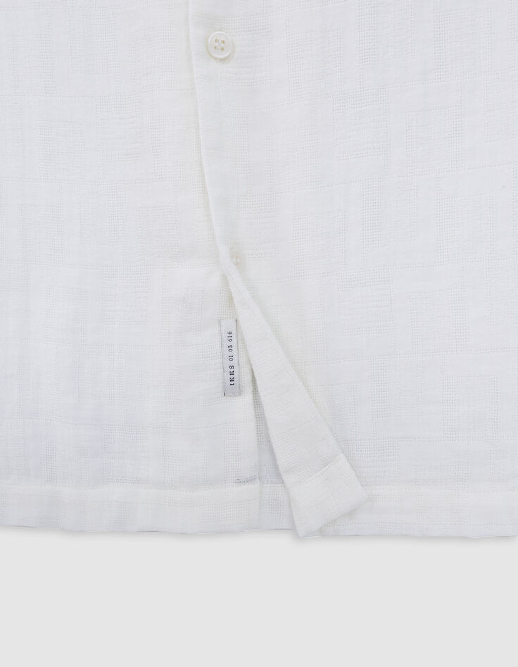 Chemise REGULAR blanc cassé armurée Homme-6 Chemise REGULAR blanc cassé armurée Homme-6