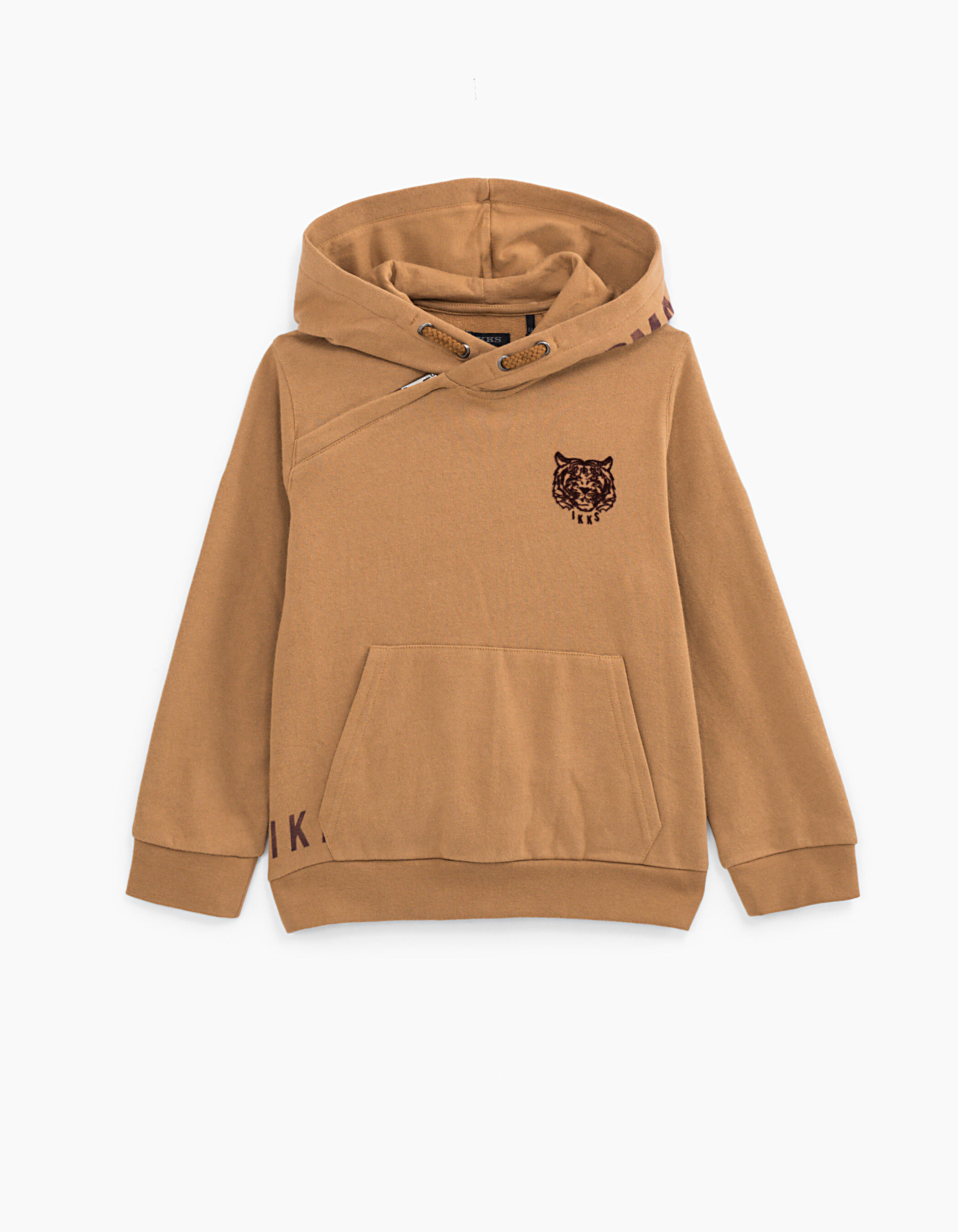 Boys sand sweatshirt with plum marking and flocking