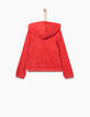 Girls' dark orange terry sweatshirt-4