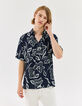 Camisa REGULAR azul marino Ecovero® maxi flores Hombre-1 Camisa REGULAR azul marino Ecovero® maxi flores Hombre-1
