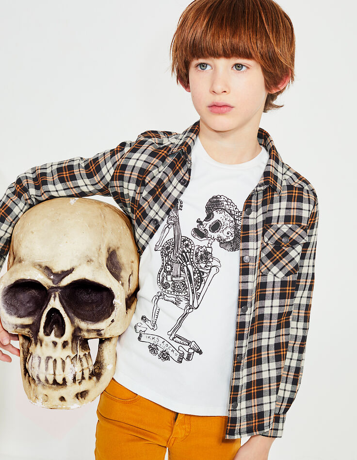 Camiseta esqueleto niño-5