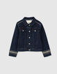 M&auml;dchenjeansjacke in Rinse-Waschung mit Stickerei-3