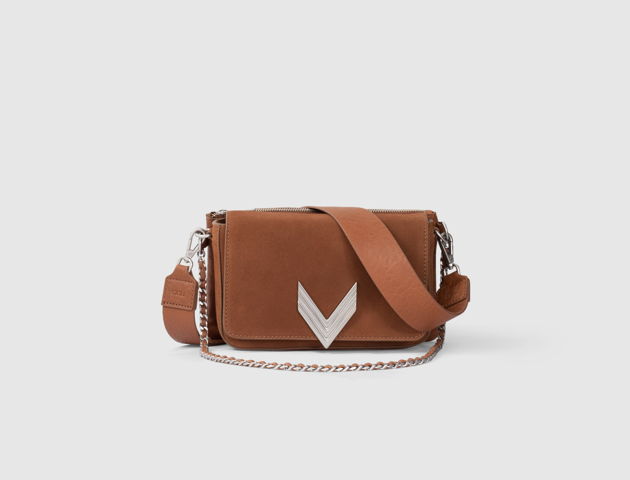 Le 111 Marion cuir de vachette velours noisette femme